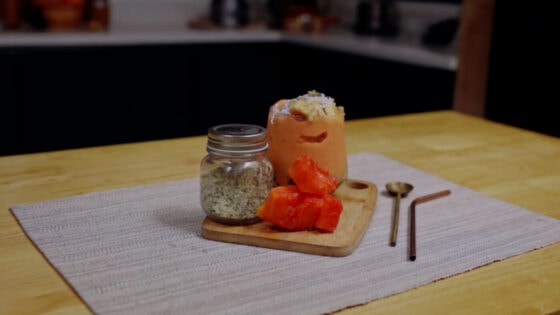 Crunchy Tropical Papaya Smoothie
