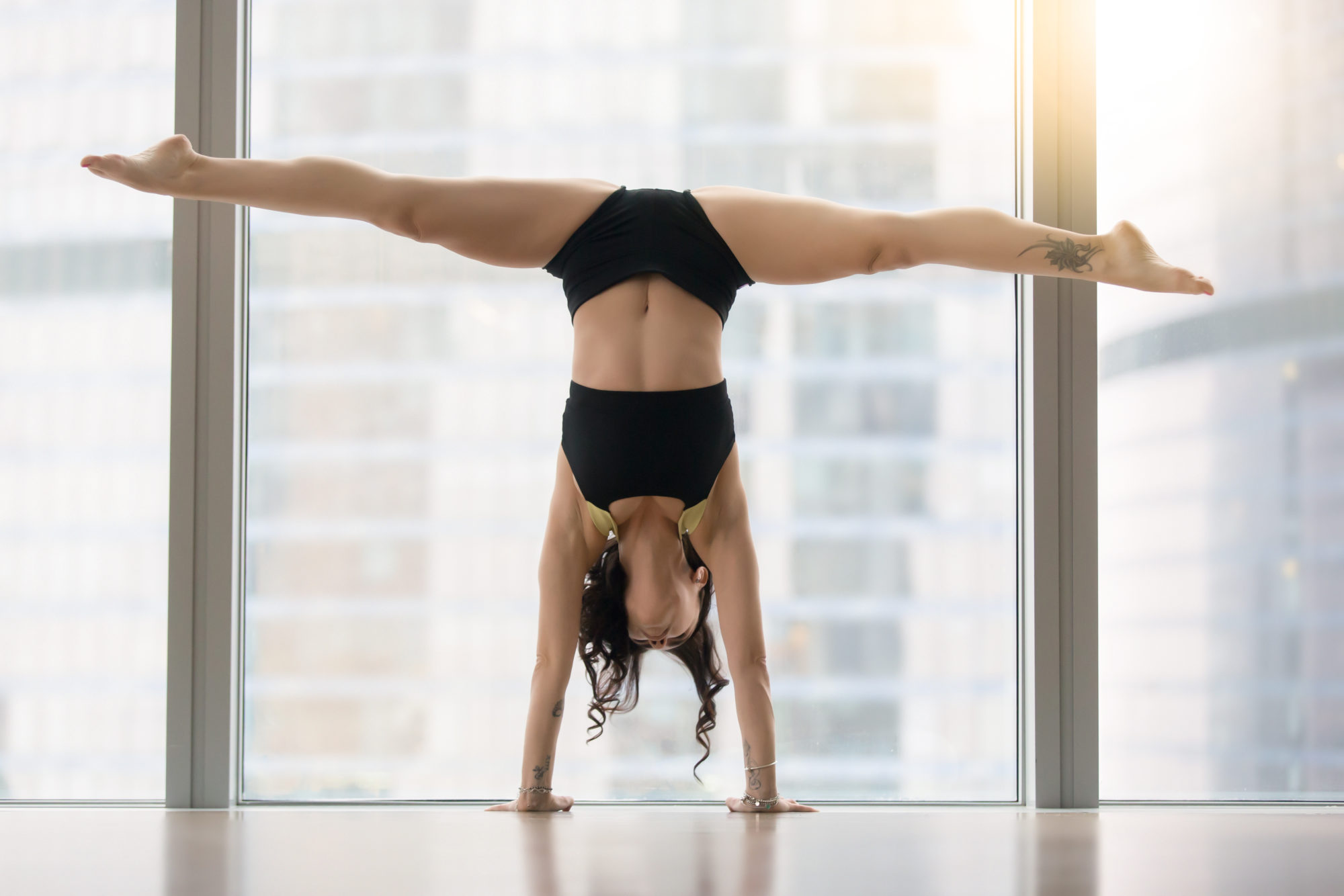 Handstand Hop Pose Flow (Adho Mukha Vrksasana Hop Vinyasa) Variations - 26  variations of Adho Mukha Vrksasana Hop Vinyasa